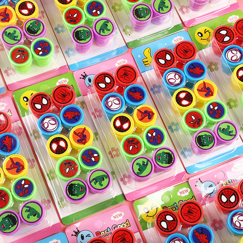 Party Games Kids Birthday - 2027！！ Hot Toys Spider-Man Superhero Stamps