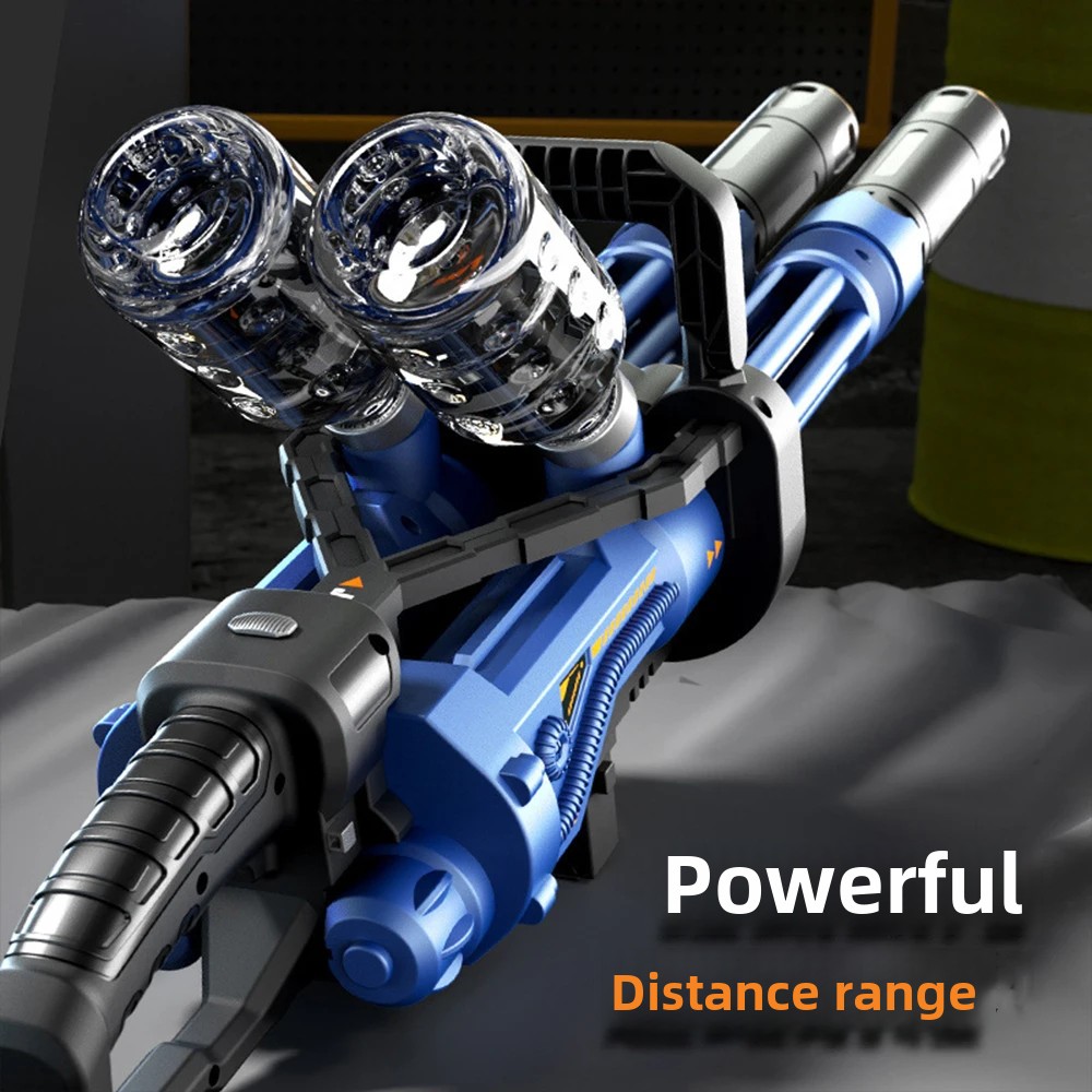 Party Games Kids And Adults - High-Speed Gatling Electric Ball Blaster -