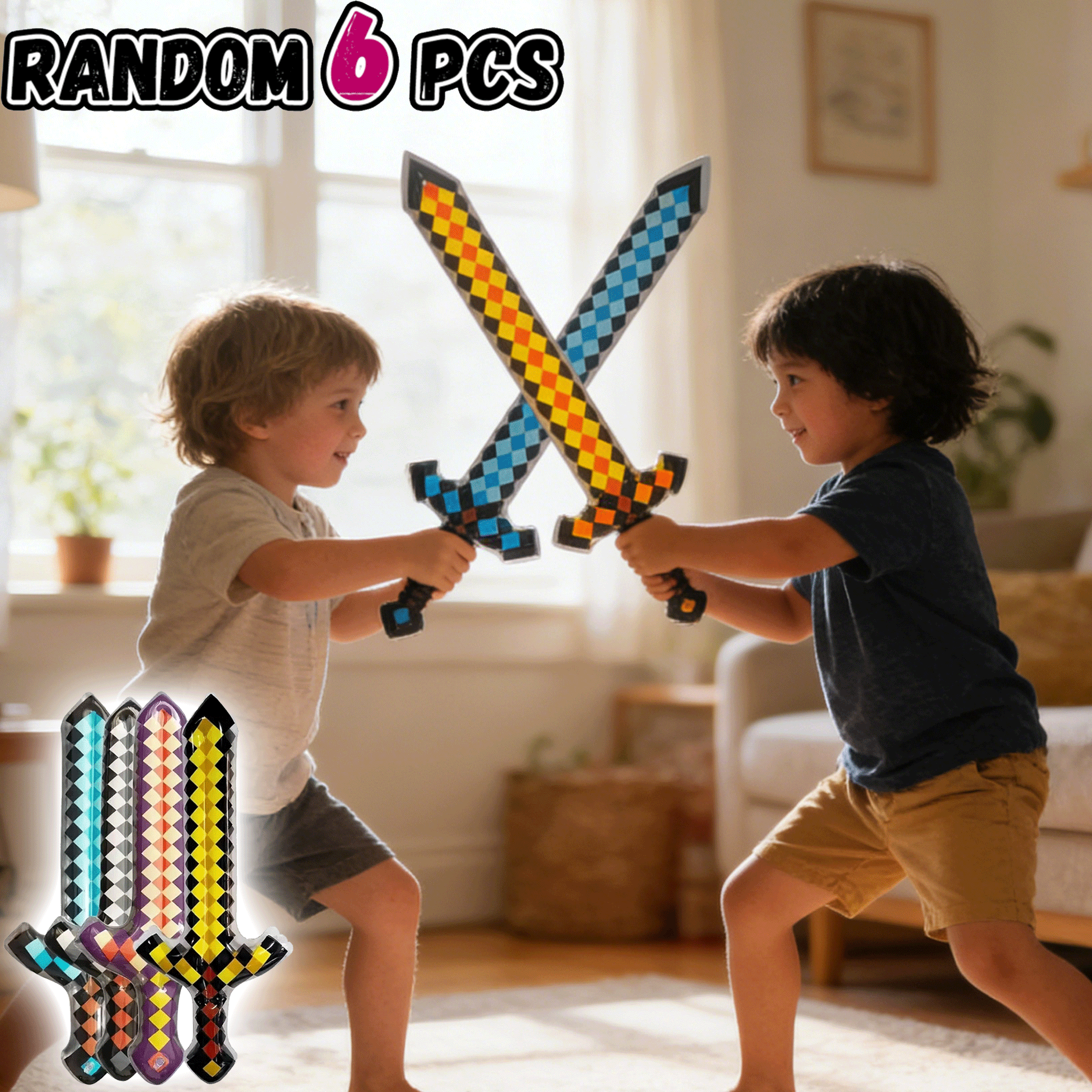 Party Games Kids Birthday - ﻿ MC Sword Pixel Style Toys