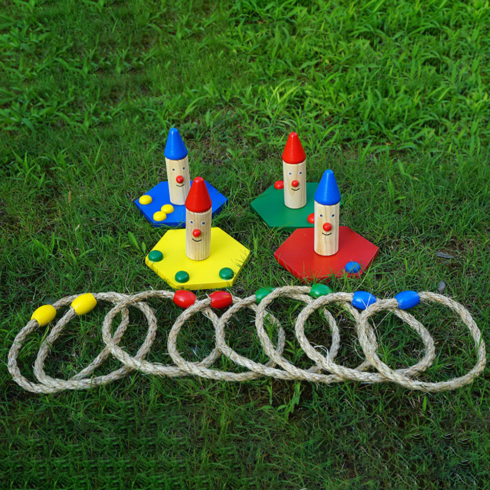 1Set Ring Toss Game Wooden Thr - Ring Toss Outdoor ulasan dan harga