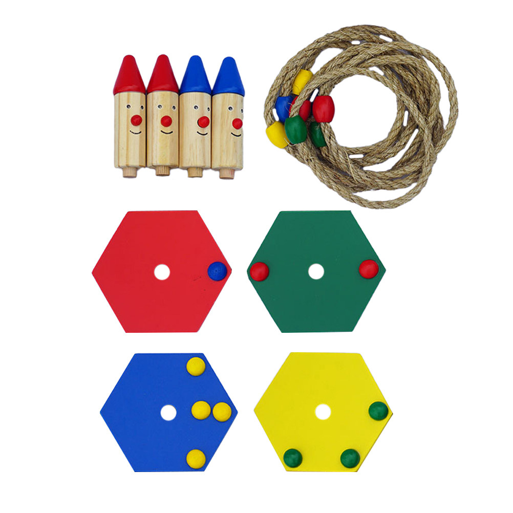 1Set Ring Toss Game Wooden Thr - Ring Toss Outdoor ulasan dan harga