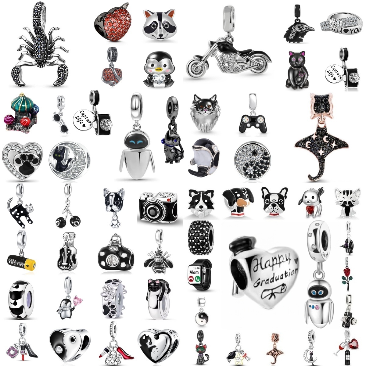 Charm 925 Silver Black Series  - Party Games On Switch ulasan dan harga