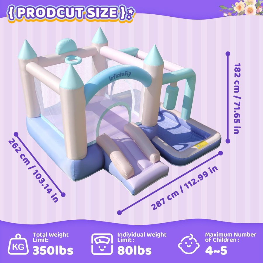 Inflatable Bounce House Slide  - Ring Toss Outdoor ulasan dan harga