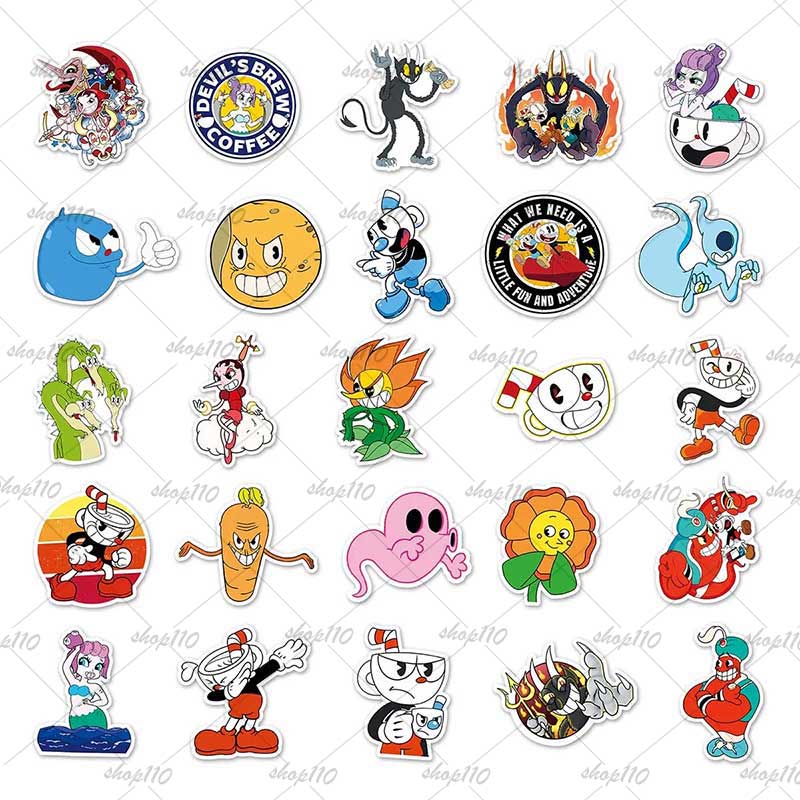 Cuphead Sticker Boy Game Gift  - Party Games Kids Birthday ulasan dan harga