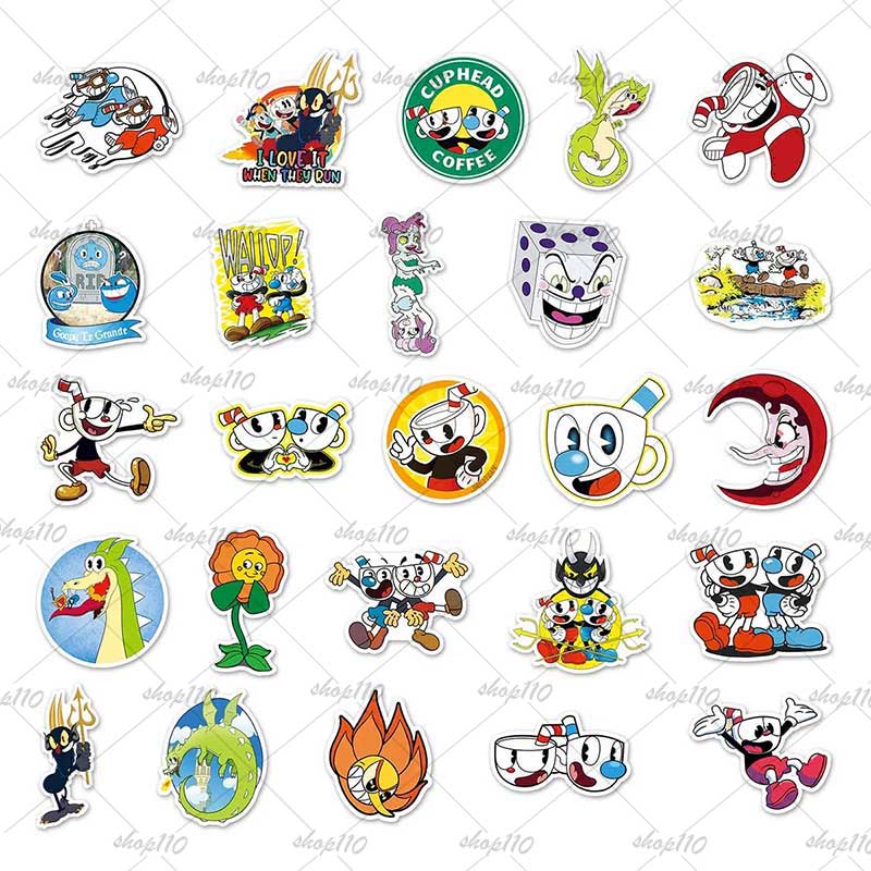 Cuphead Sticker Boy Game Gift  - Party Games Kids Birthday ulasan dan harga