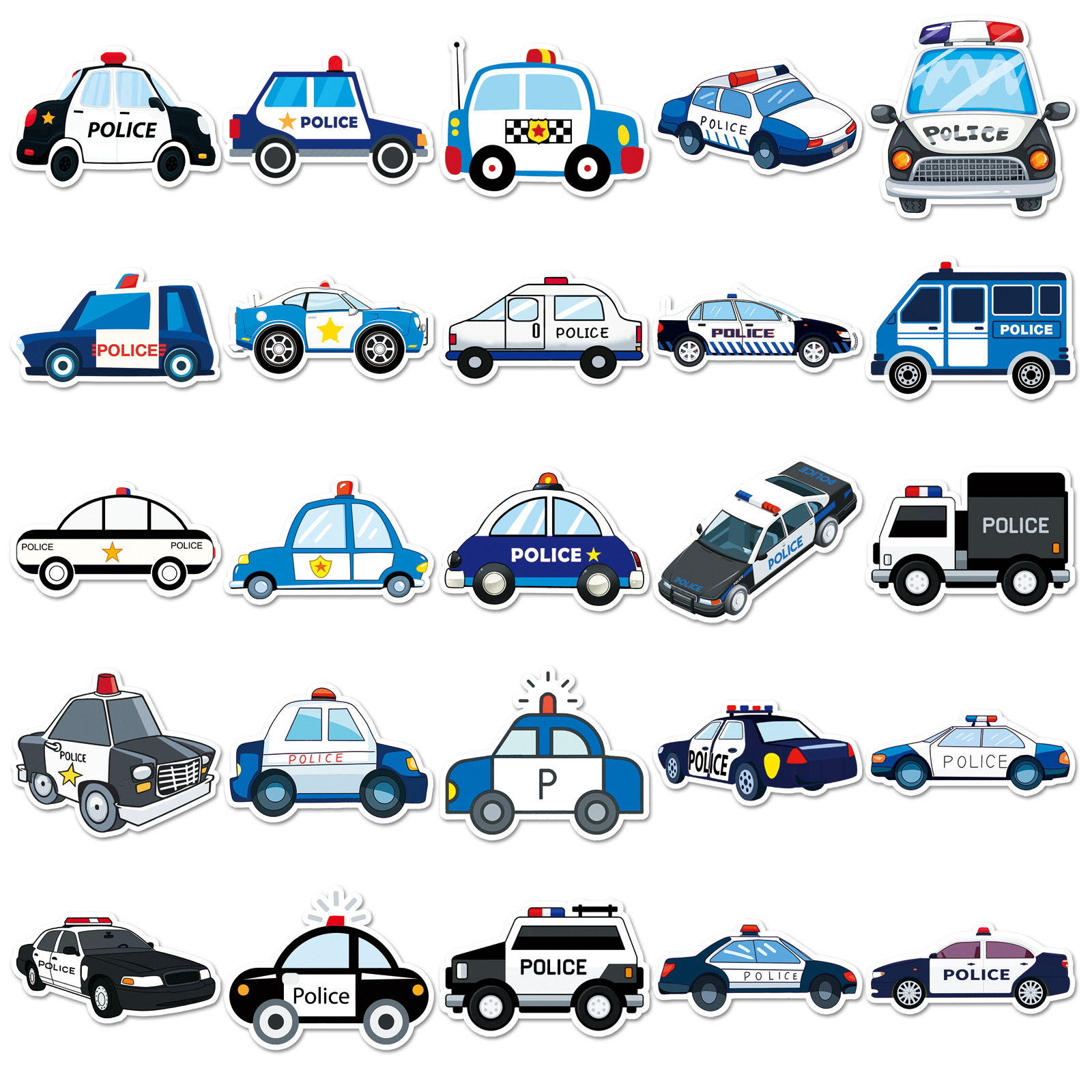 50Pcs Cartoon Police Car Theme - Party Games Kids Birthday ulasan dan harga