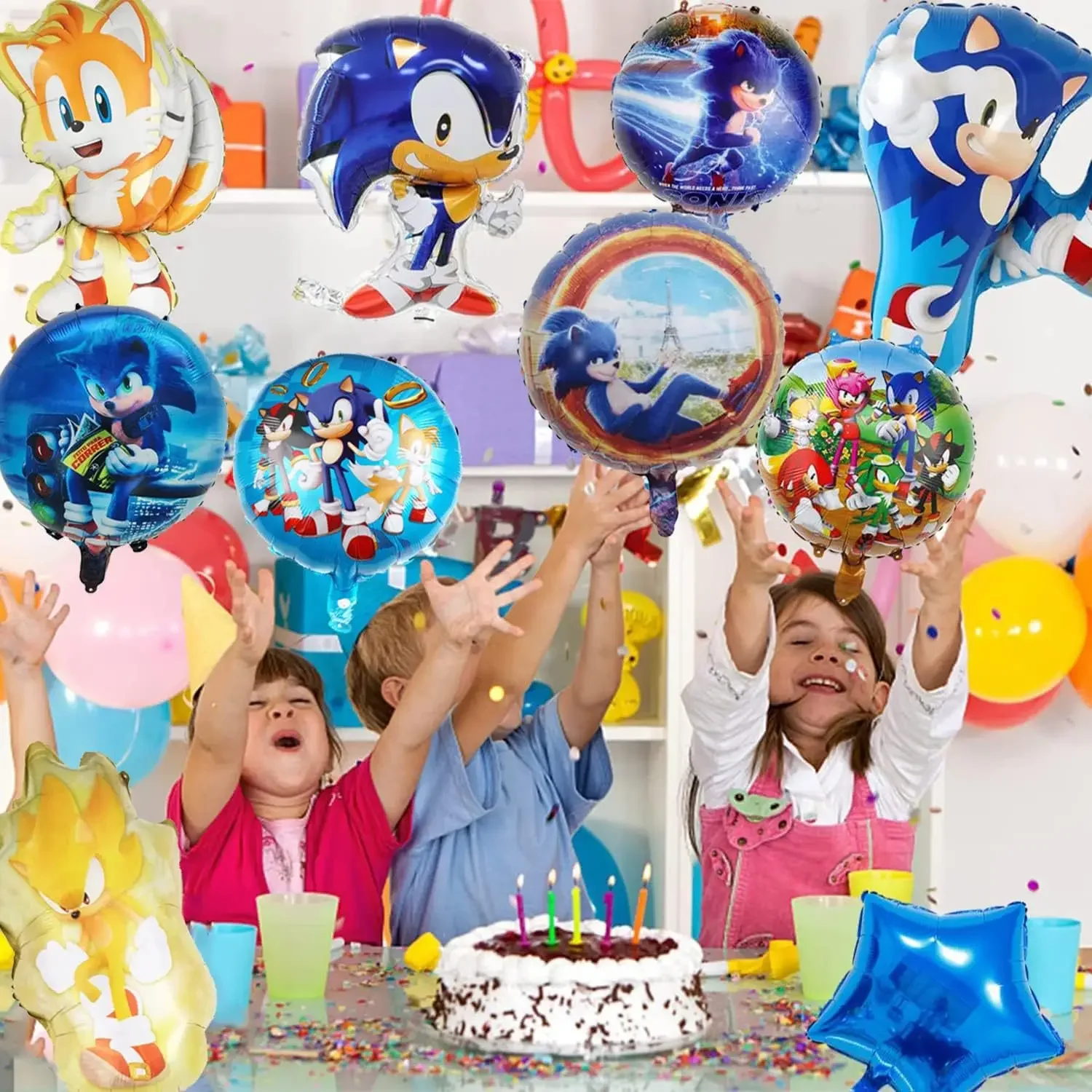 Cartoon Blue Flashing the Hedg - Party Games Kids Birthday ulasan dan harga