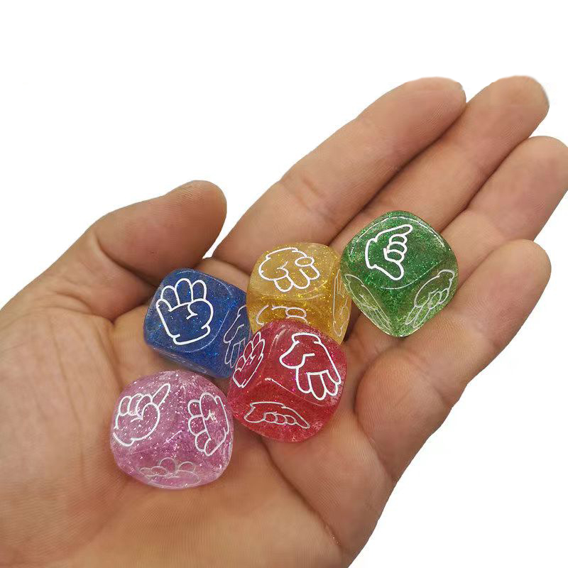 5PCS Rock Paper Scissors Dice  - Party Games Juego ulasan dan harga