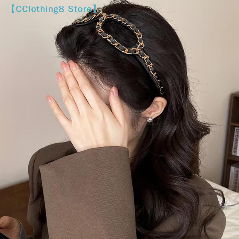 Vintage Chain Leather Headband - Ring Toss Outdoor ulasan dan harga