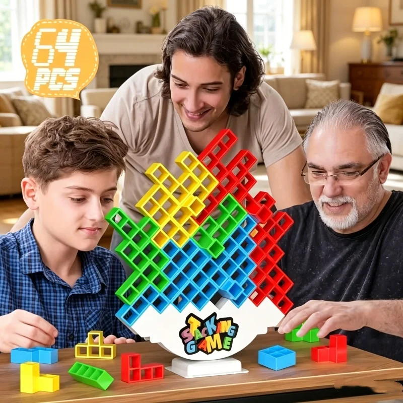Colorful Stacking Blocks Balan - Party Games Kids And Adults ulasan dan harga