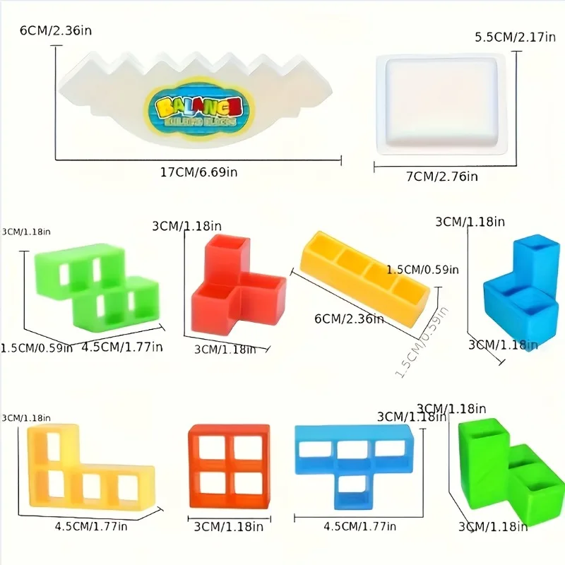 Colorful Stacking Blocks Balan - Party Games Kids And Adults ulasan dan harga