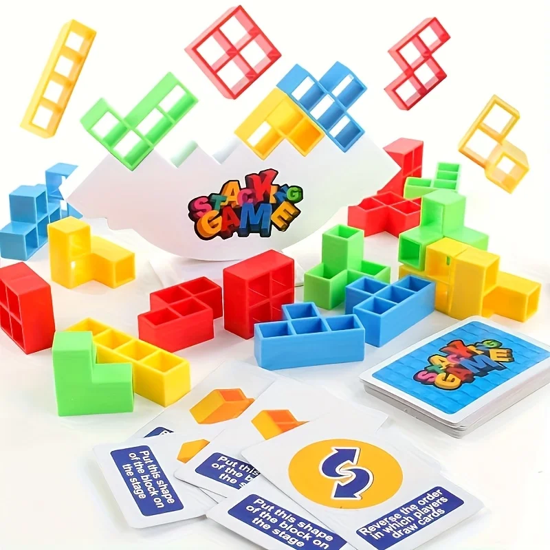 Colorful Stacking Blocks Balan - Party Games Kids And Adults ulasan dan harga