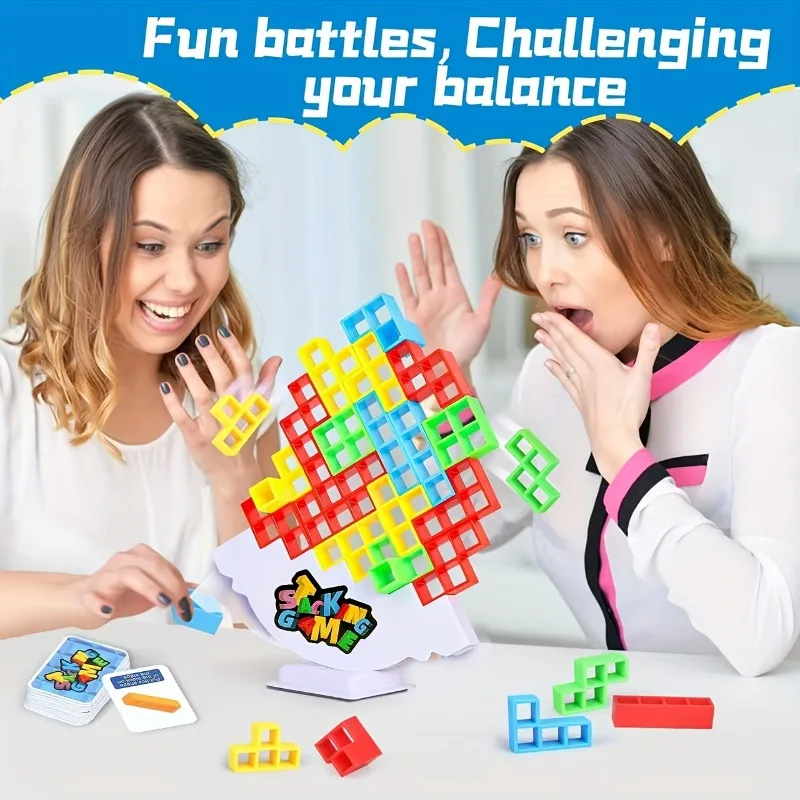 Colorful Stacking Blocks Balan - Party Games Kids And Adults ulasan dan harga