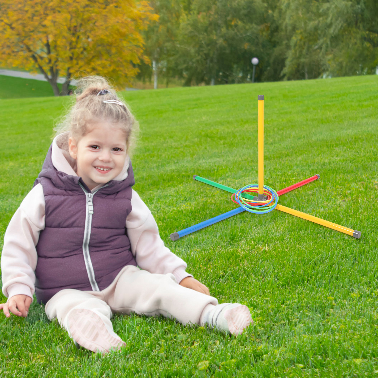 1Set Toss Ring Game Compact Li - Ring Toss Outdoor ulasan dan harga