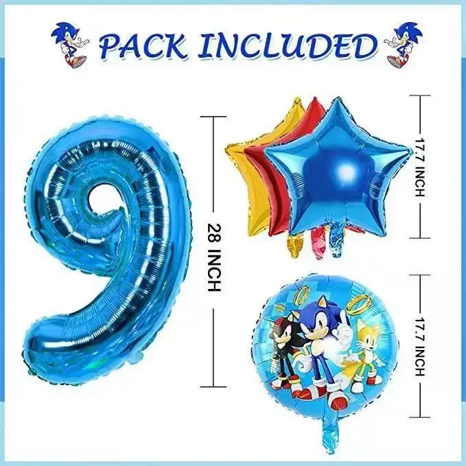 Cartoon Blue Flashing the Hedg - Party Games Kids Birthday ulasan dan harga