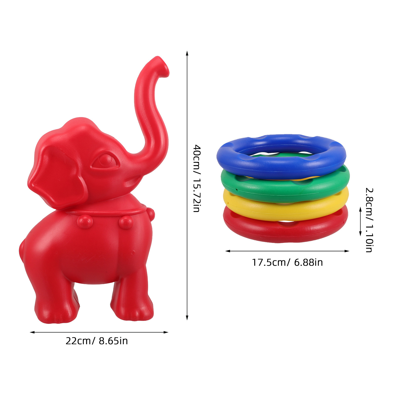 1Set Kids Ring Toss Game Eleph - Ring Toss Outdoor ulasan dan harga